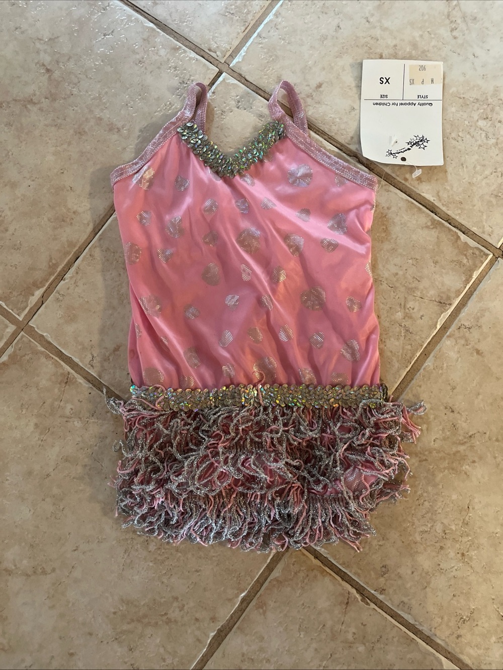 halloween costume vtg 90s NWT pink flapper dress w/briefs toddler girls 2-3 yr